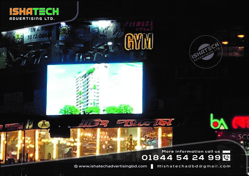 Full One Color p6 Led Moving Display Price in Bangladesh. The Best Quality One Color p6 Screen Outdoor Led Display Screen High-Resolution Led Sign p6 Screen Fixed Installation Led Display Outdoor Provided IshaTech Advertising Agency in Bangladesh
