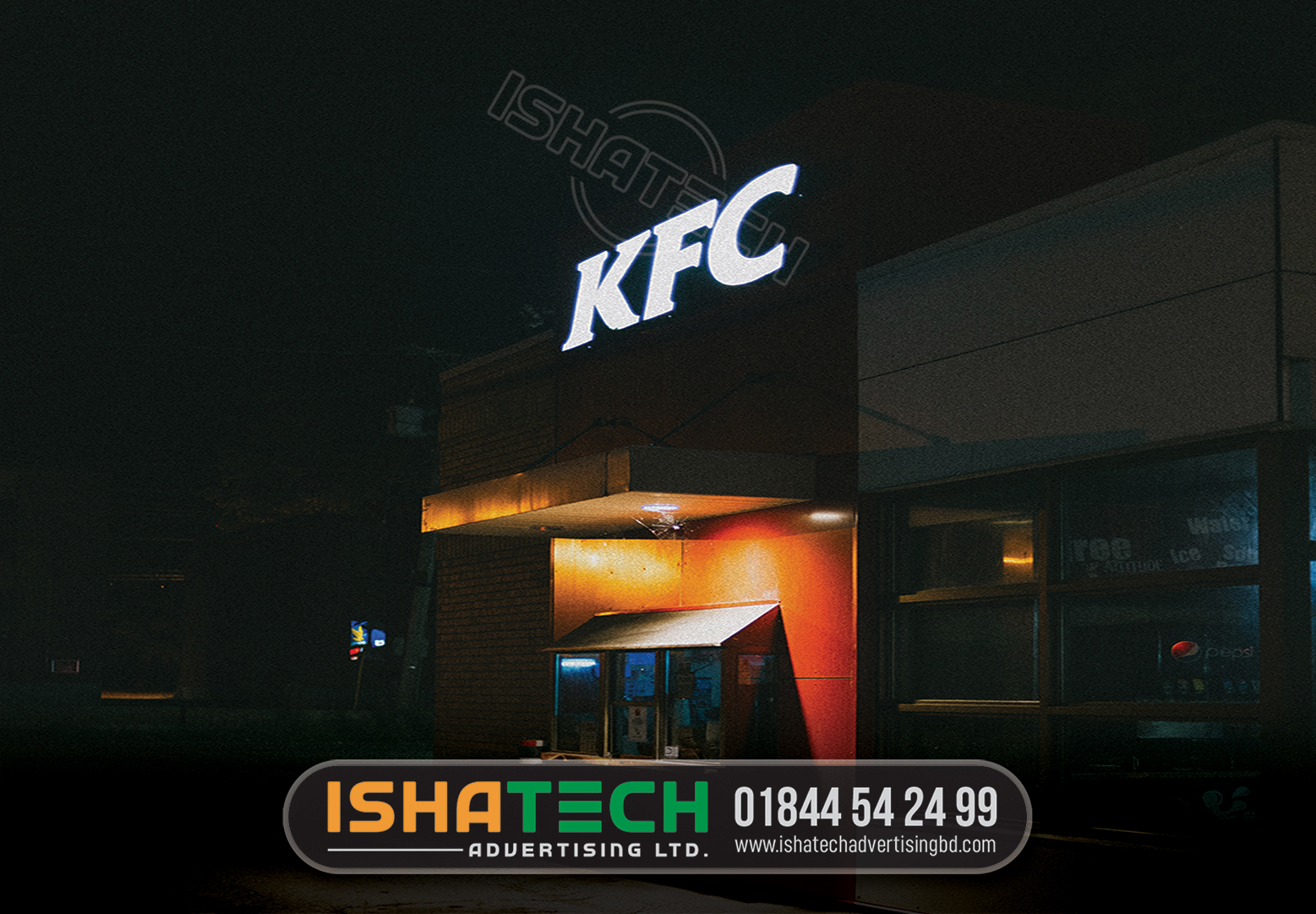KFC ACRYLIC 3D LETTER CREATE BY ISHATECH ADVERTISING LTD, SIGNBOARD ADVERTISING AGENCY IN DHAKA BANGLADESH,