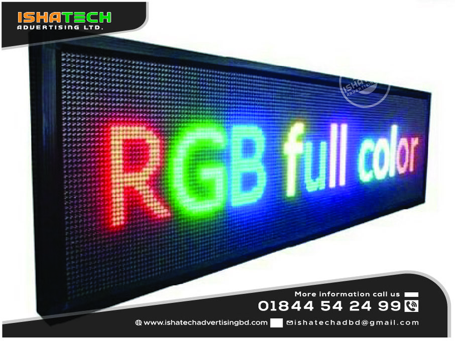 RGB FULL COLOR LED DISPLAY BOARD MAKING SIGNAGE BD