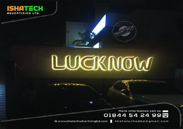 LUCK NOW ACRYLIC BACKLIT LETTER SIGNAGE BD