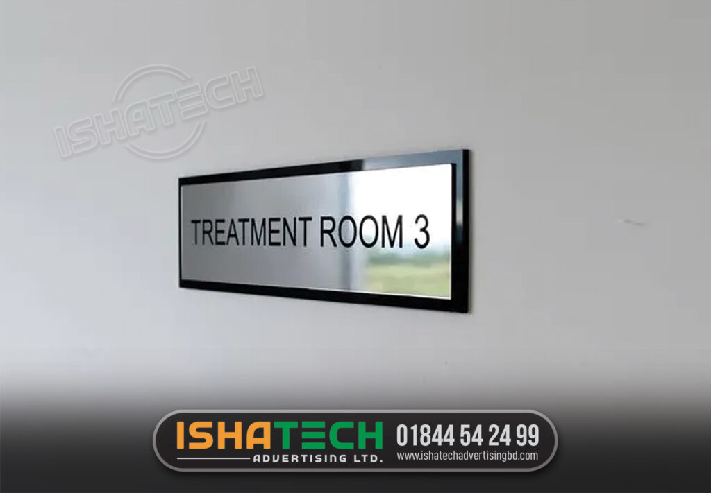 TREATMENT ROOM NAMEPLATE, HOSPITAL NAMEPLATE, DOCTOR NAMEPLATE DESIGN MAKING SIGNAGE BD, EMERGENCY SUPPORT NAMEPLATE DESIGN MAKING SIGNAGE BD