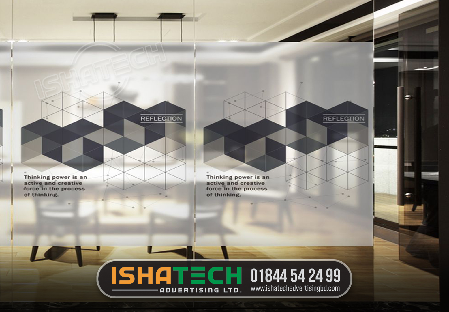 FROSTED GLASS STICKER FOR OFFICE GLASS PARTITION IN DHAKA BANGLADESH