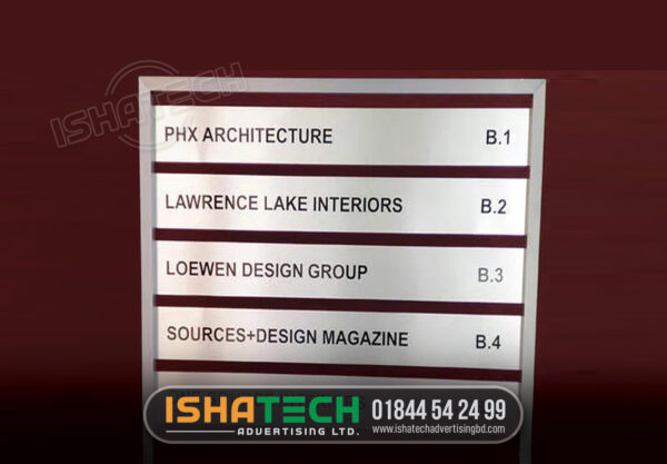 PHX ARCHITECTURE LAWRENCE LAKE INTERIORS LOEWEN DESIGN GROUP SOURCES DESIGN MAGAXINE FLOOR DIRECTIONAL NAMEPLATE, OFFICE DIRECTIONAL NAMEPLATE, NAMEPLATE MAKER SIGNAGE BD