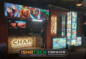 Read more about the article IshaTech Advertising Ltd providing and designing all kind of Acrylic letter signage in Bangladesh. Restaurant Branding Acrylic Custom Backlit Brushed 3d Logo Sign for Business. Restaurant Branding 3d logo acrylic signboard design. You can get a price or quotation from IshaTech Advertising Ltd for collects your dream Acrylic letter signage. Acrylic letter signage is the best lightweight and portable solution for you’re on the go display needs. Acrylic letter signage Price in Dhaka Bangladesh. We are working with Acrylic letter signage since 2006 inside Dhaka and outside Dhaka in Bangladesh