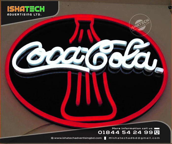 Custom Led Advertising Bell Sign Light Box Letter & Neon Bell Sign with Bell Illuminated Signs Light Box for Outdoor Lighting Bell Sign & Round Sign Board in Bangladesh