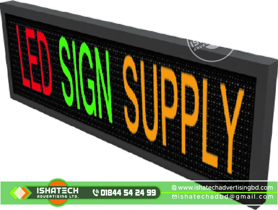 Message Open Led Sign & RGB Full Color Scrolling Message Led Sign Display With LED Module Message Led Sign for Indoor & Outdoor Message Led Display in Bangladesh