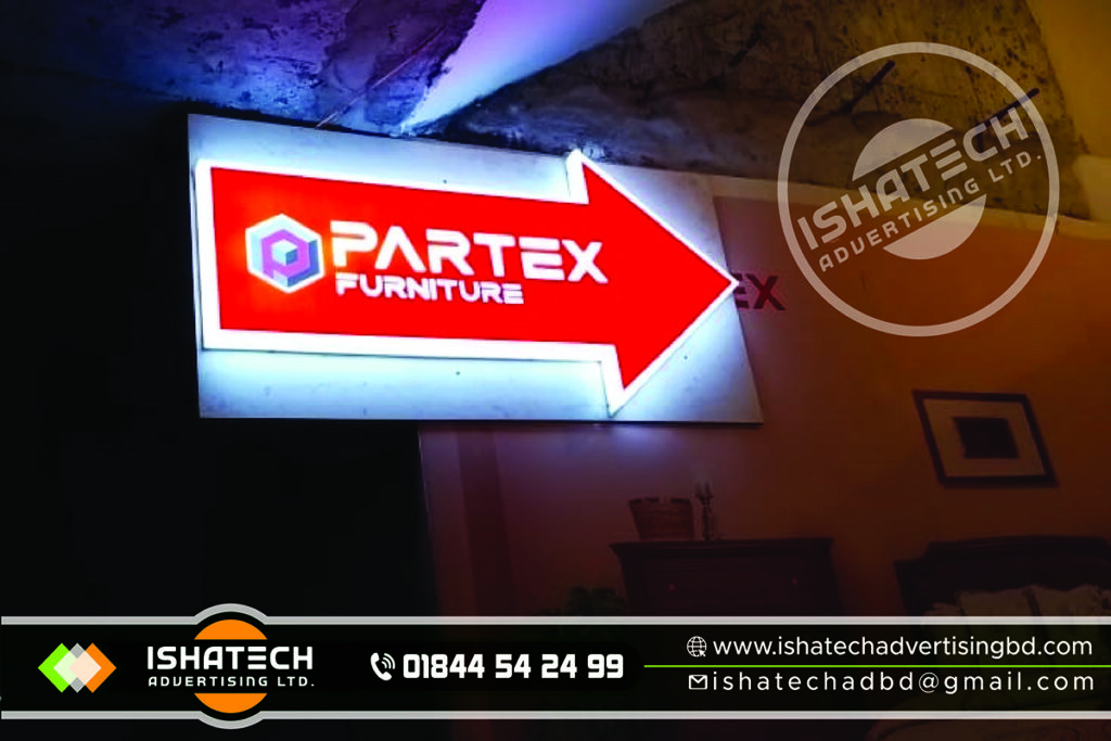 PARTEX PURNITURE DIRECTIONAL LIGHTING SIGNBOARD,