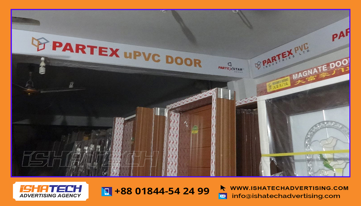 Partex u pvc door, pana signs, best led signboard agency dhaka