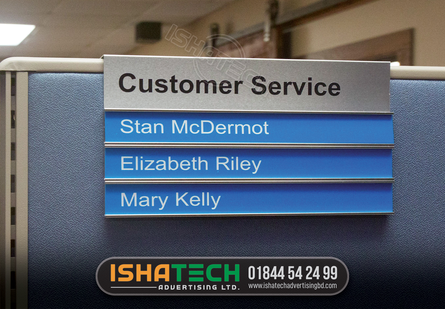 CUSTOMER SERVICE, STAN MCDERMOT, ELIZABETH RAIEY, MARY KELLY, BEST NAME PLATE MAKER AND MANUFACTURER AGENCY IN DHAKA BD