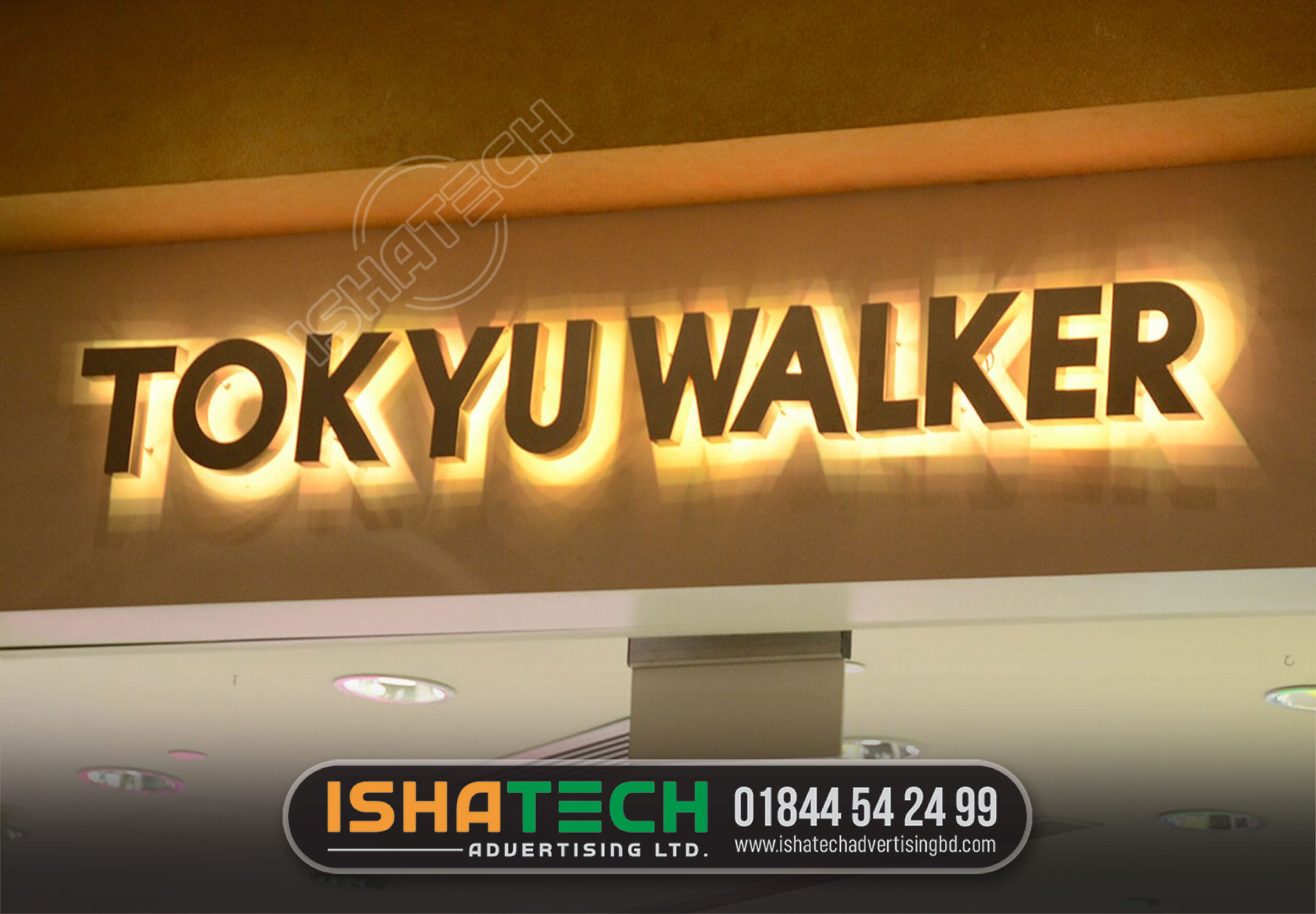 TOKYU WALKER BACKLIGHT METAL LETTER SIGNAGE MAKING BD
