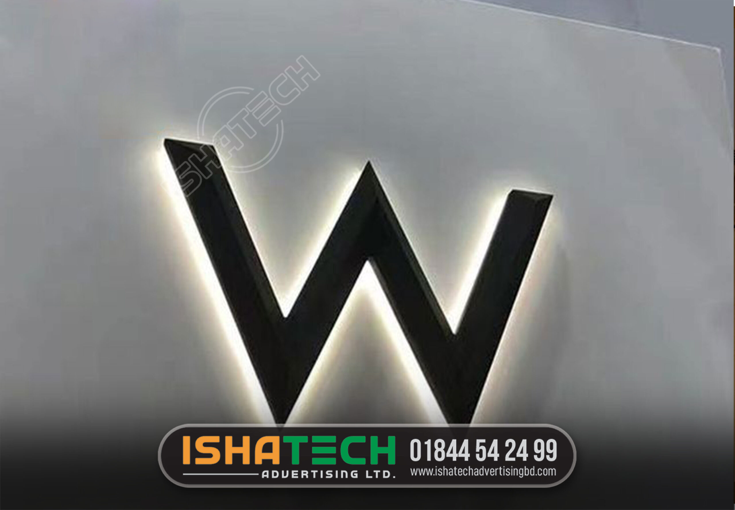 W CAPITAL LETTER, ALPHABET ACRYLIC 3D LETTER MAKING BY ISHATECH ADVERTISING LTD.