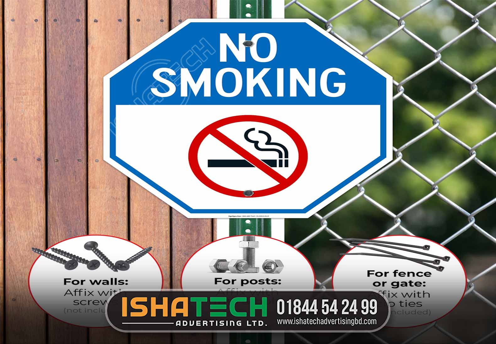 NO SMOKING ALERT SIGNBOARD MAKING BY ISHATECH ADVERTISING LTD