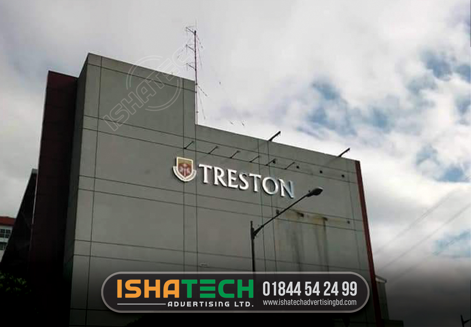 TRESTON OUTDOOR SS LETTER SIGNAGE MAKING BD, LEADING STAINLESS STEEL LETTER MAKER BD, Stainless Steel Letters Signage Maker in Dhaka
