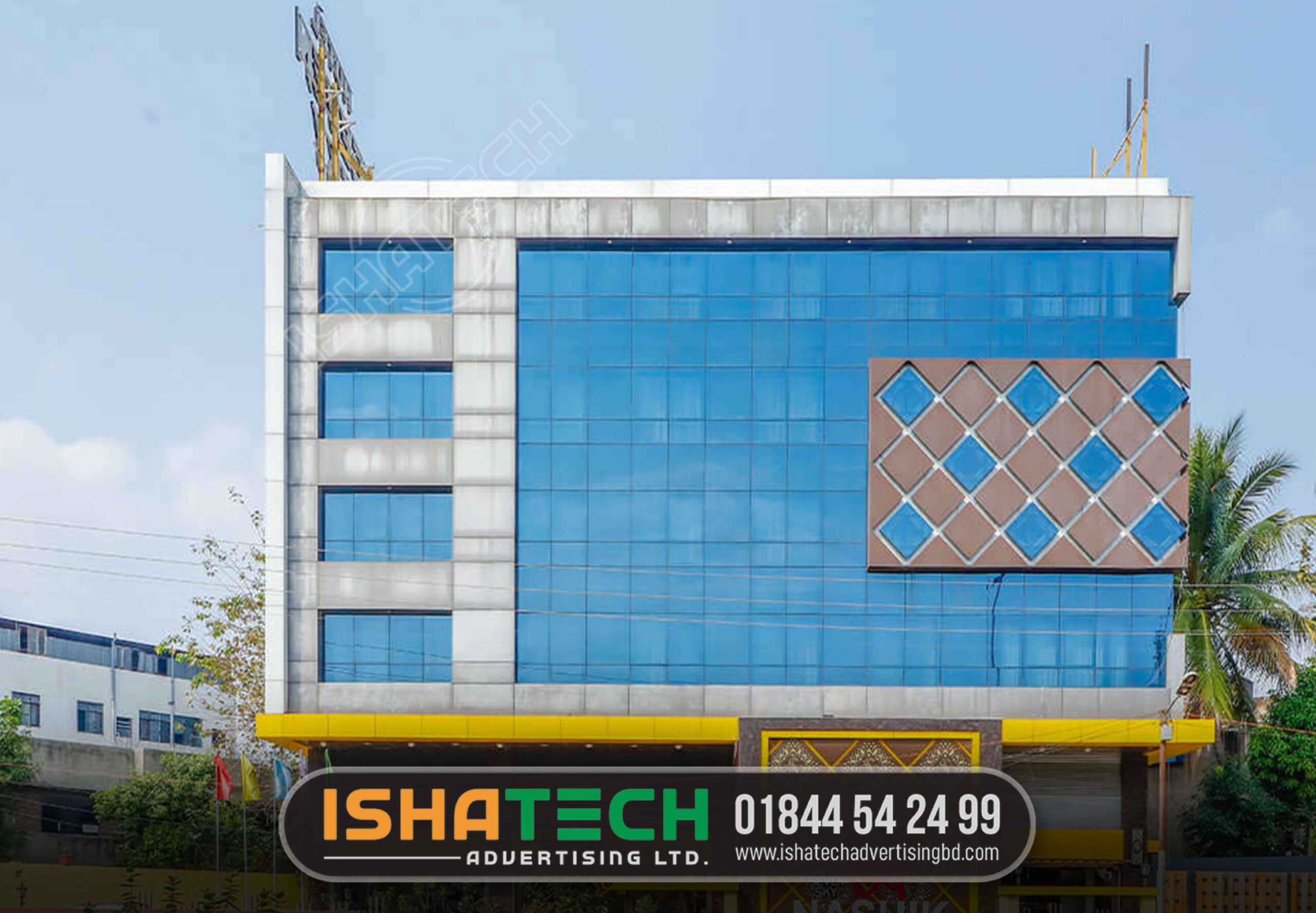 Profile Signboard SS & Acrylic Letter Signage in Bangladesh. Alco Offcutting panel Offcuttin Sign Board in Bangladesh