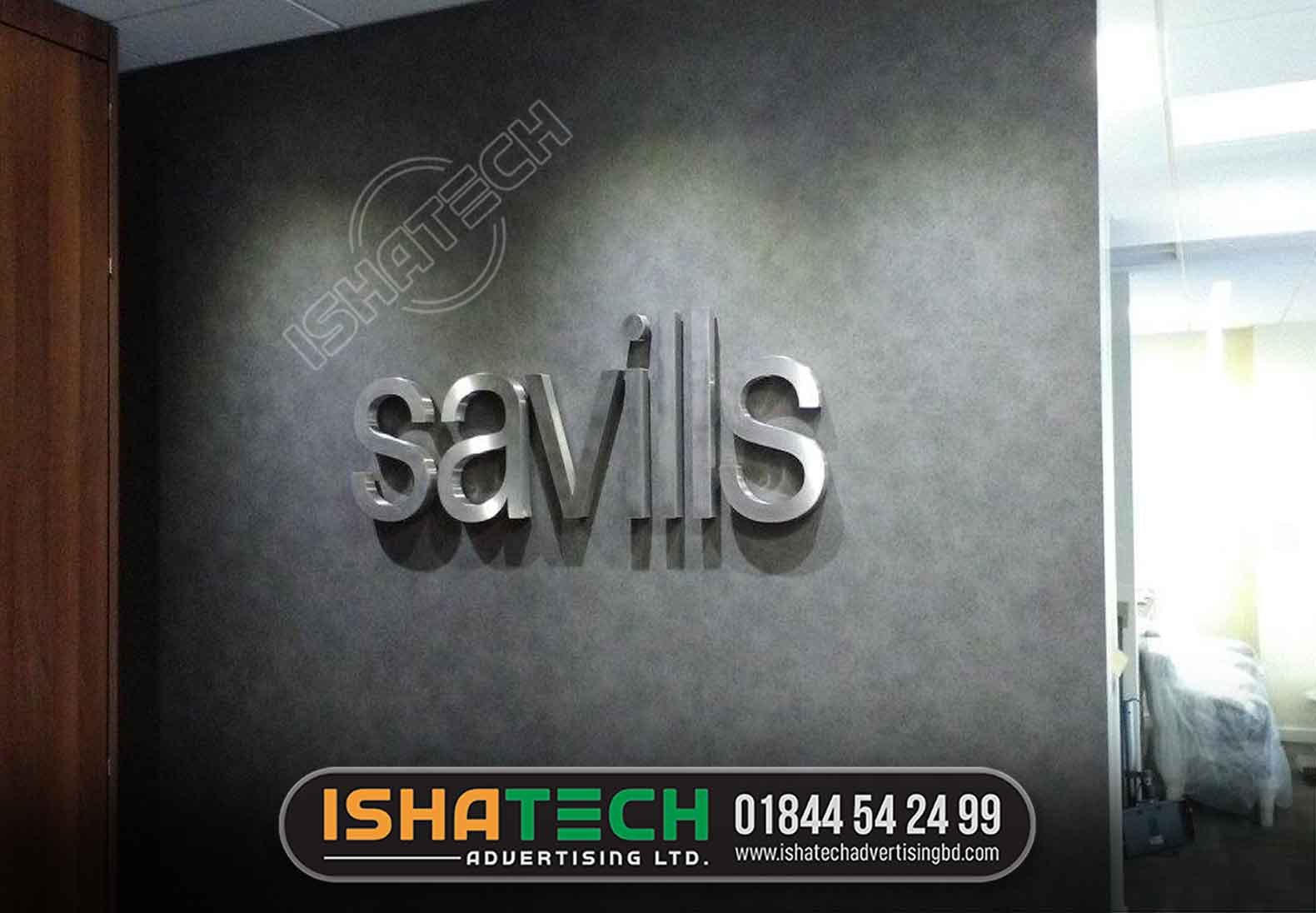 SAVILLS OFFICE SS LETTER INTERIOR DESIGN BD, Interior Furnishing & Refurbishment Services, Ss Home Letter Logo, Stainless Steel SS Sign Board Letter, For Indoor & Outdoor