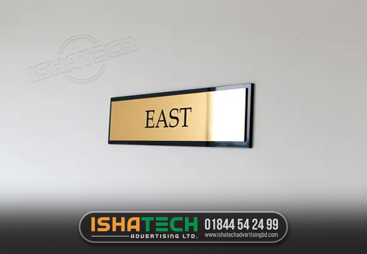 EAST LED NAME PALTE, OFFICE NAME PLATE, Table Top Brass Name Plate For Office