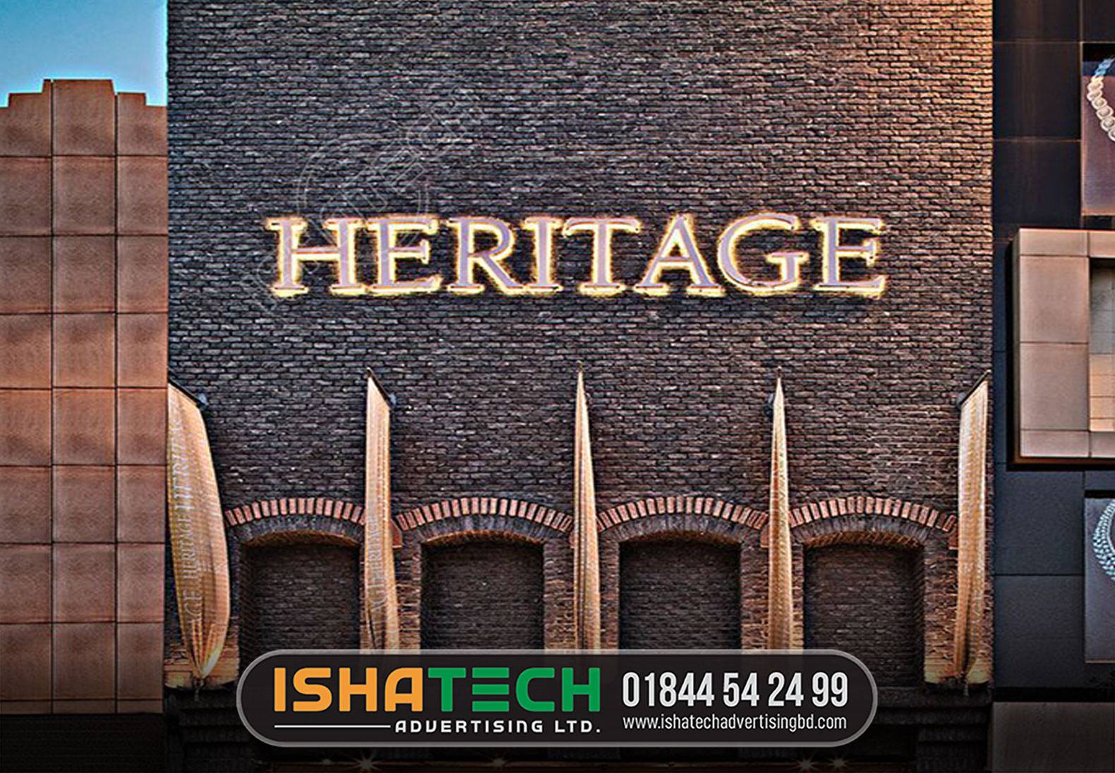 HERITAGE SHOPPING MALL LED SIGNS | SIGNBOARD BD | BILLBOARD BD | LED AD BD