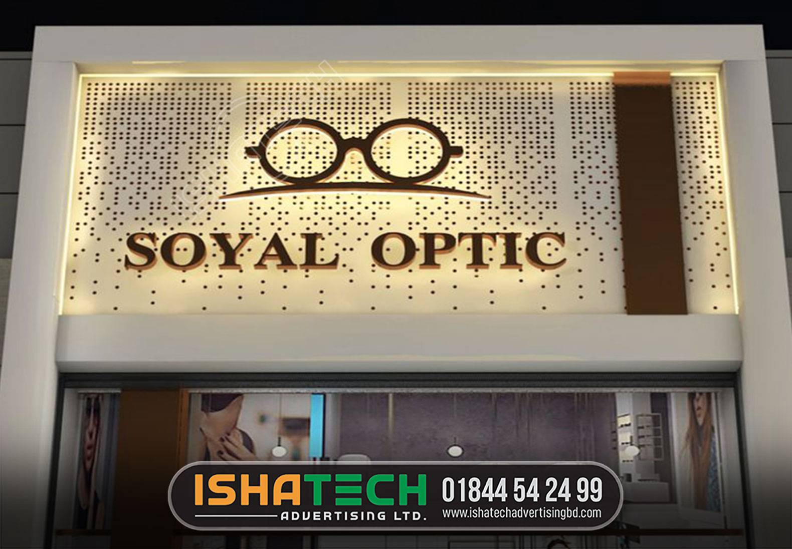 SOYAL OPTIC LED LETTER AND SUNGLASS SIGNS BD, Shopping Mall Signage BD