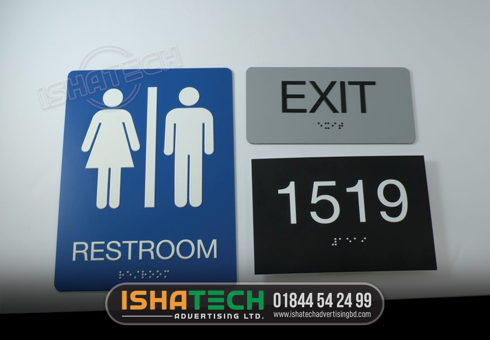 EXIT NAME PLATE, RESTROOM NAME PLATE SIGNS BD
