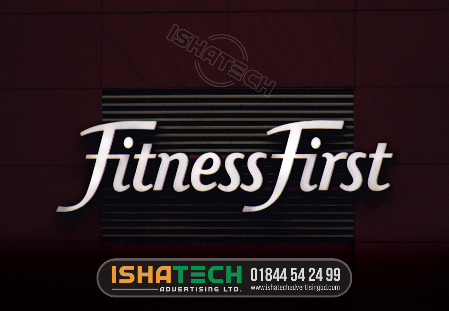 FITNESS FIRST OFFICE NAMEPLATE, OFFICE LETETR NAMEPLATE MAKING BD,