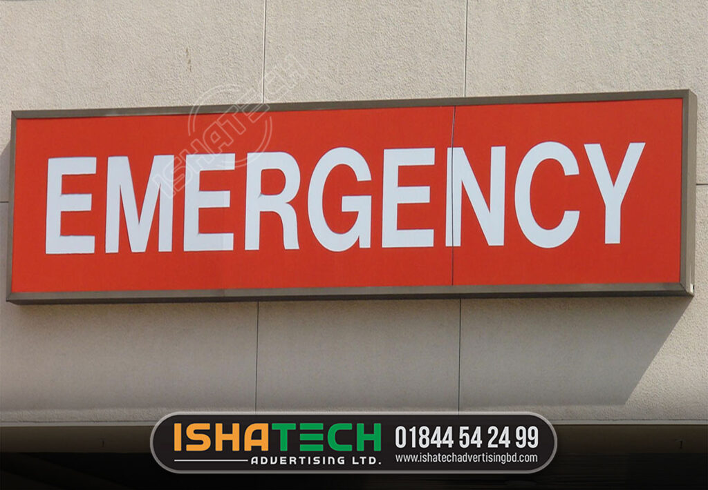 EMERGENCY NAME PALTE BD, EMERGENCY SS NAME PALTE MAKER BD, Lighting Led Billboard Signboard Nameplate Company