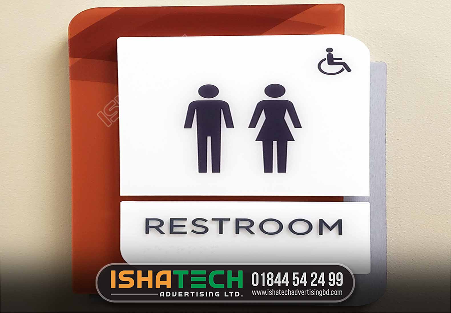 RESTROOM ACRYLIC NAME PLATE SHOP IN GULSHAN