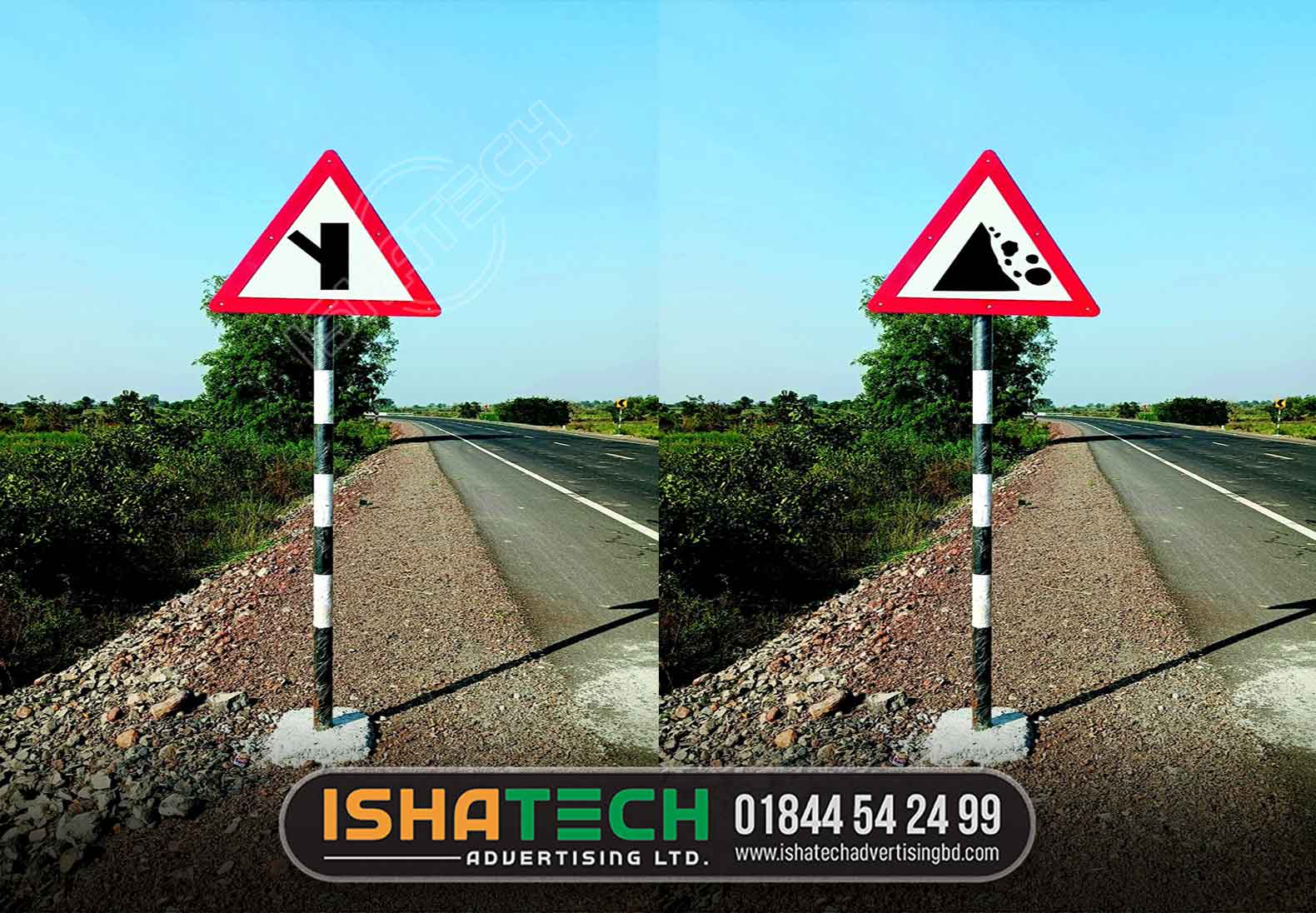 ROAD SIGN, TRAFFIC SIGN, METAL SIGN, TRAFFIC DIRECTIONAL SIGN