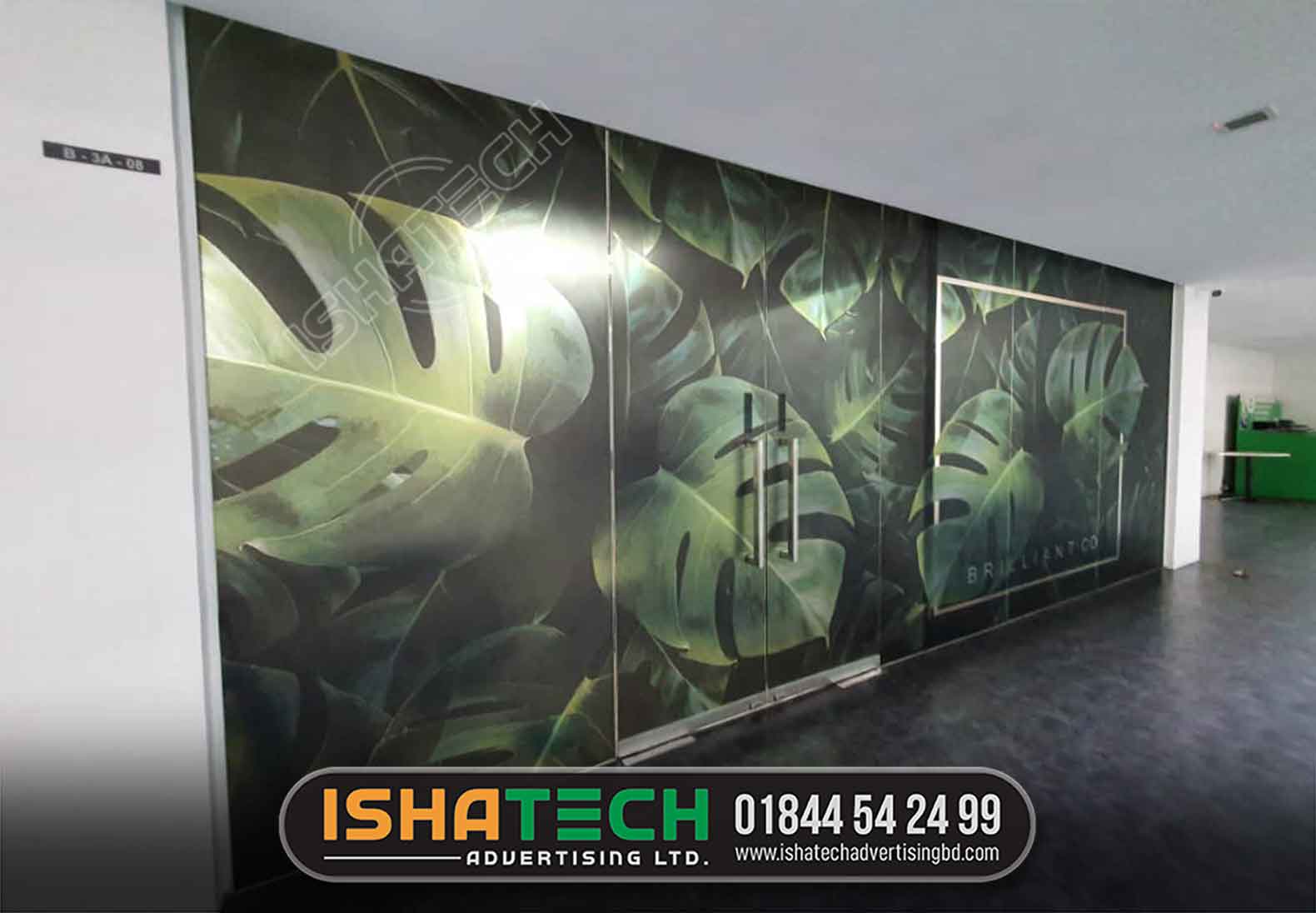 Ishatech Advertising is your primary destination for superb frosted acrylic glass services, specializing in the artful embellishment of places through the appeal of frosted acrylic glass. With meticulous application methods, our knowledgeable staff ensures flawless operation in each installation of frosted acrylic glass, bringing creations to life. Experience the adaptability of our frosted acrylic for glass; every pattern has been carefully chosen to go with a variety of tastes and styles. You can rely on us to provide you with unmatched frosted acrylic glass services that perfectly balance privacy and style to improve the environment around you.