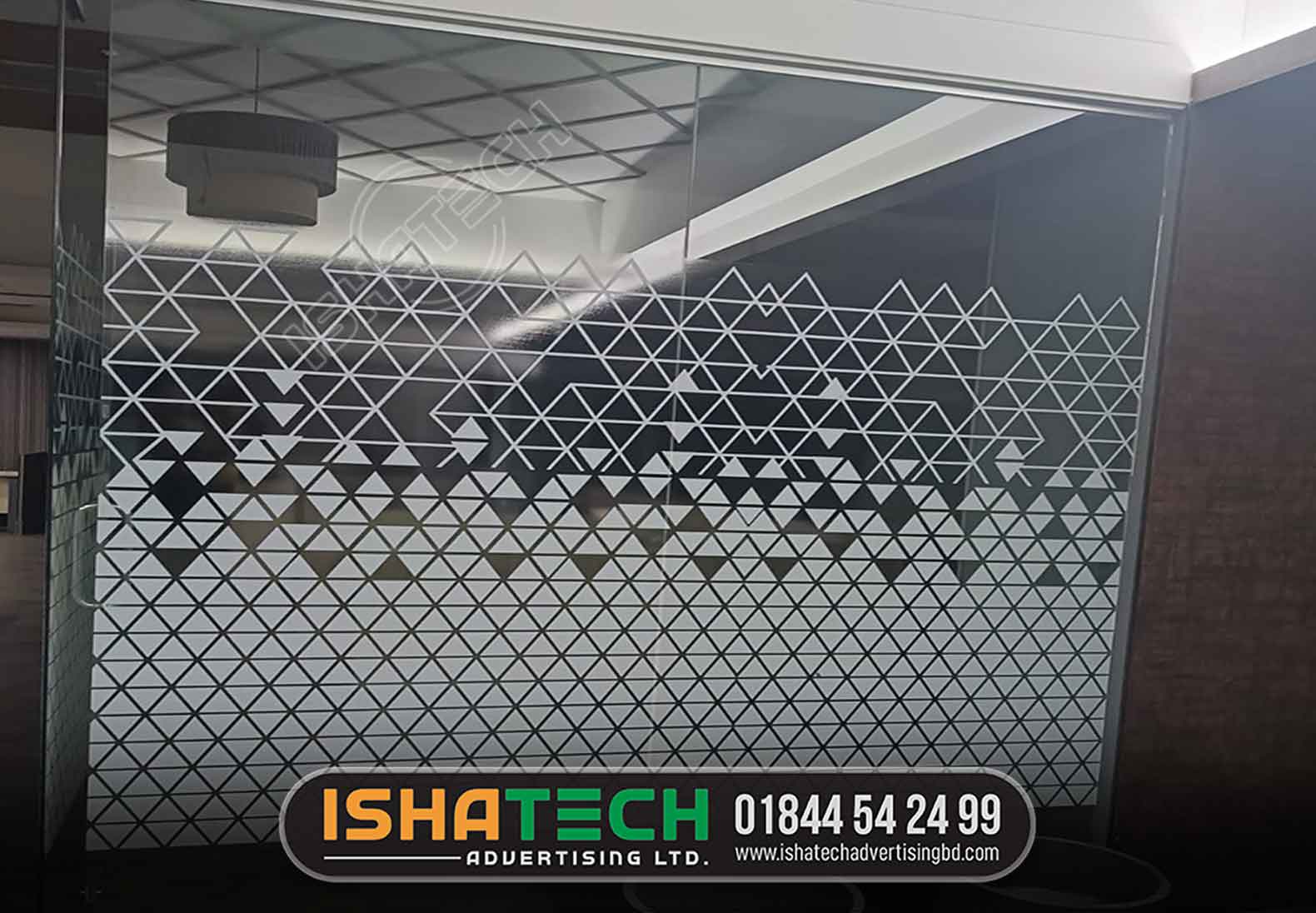 In Dubai, Ishatech Advertising is a leading supplier of premium frosted glass sticker services. Our specialty is using our excellent frosted glass designs to add privacy and luxury to your rooms. Our talented craftspeople expertly install frosted glass stickers to windows and doors to create eye-catching designs that perfectly balance style and utility. We provide a range of options, so you may choose from a delicate frosted glass sheet or a frosted glass texture design. With Ishatech Advertising's unmatched skill in frosted glass stickers—every detail is expertly crafted—you may enhance the ambience of your surroundings.