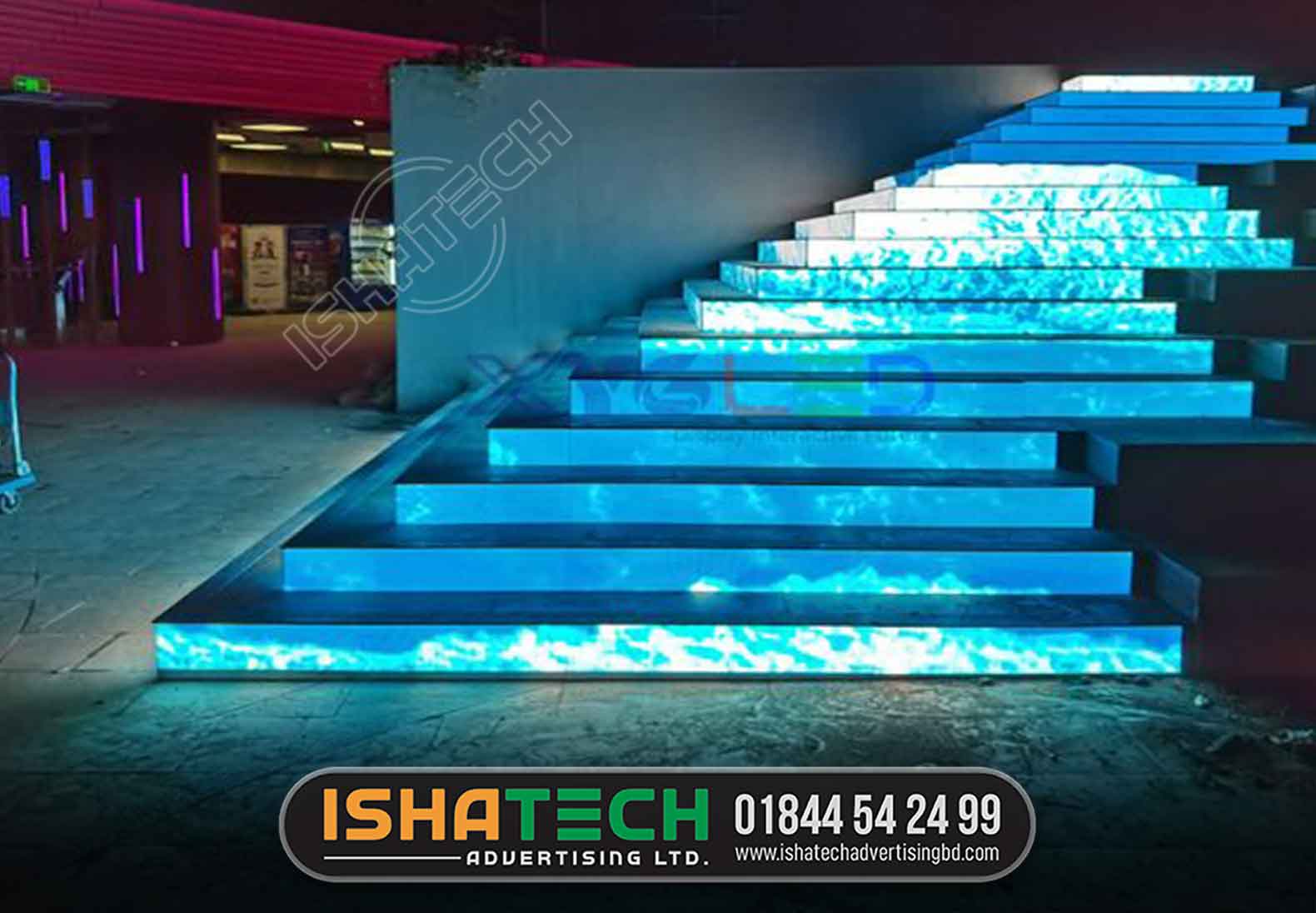 Non-Waterproof High Refresh Rate P4 Stair Sign LED Screen, LED Dancing Floor DJ Lighting P3.125 LED Display Screen Dance Floor LED Screen Display for Stage / Panel for Outdoor and Indoor