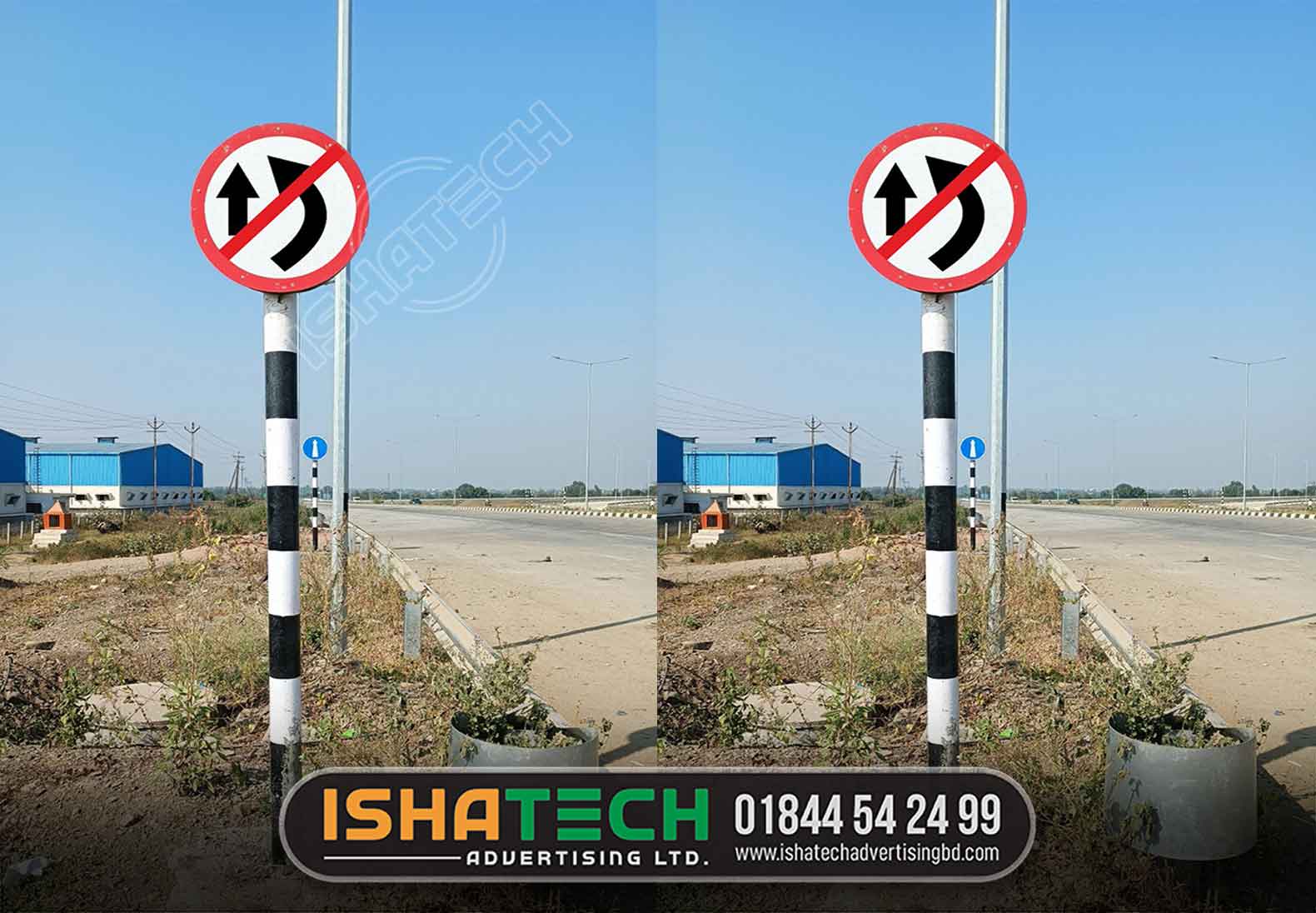Rectangular Retro Reflective Road Distance Sign Board