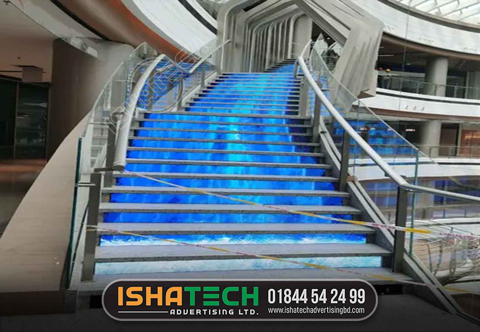 LED Induction Floor Tile Display Screen for Indoor Stairs in Shopping Malls and Hotels |