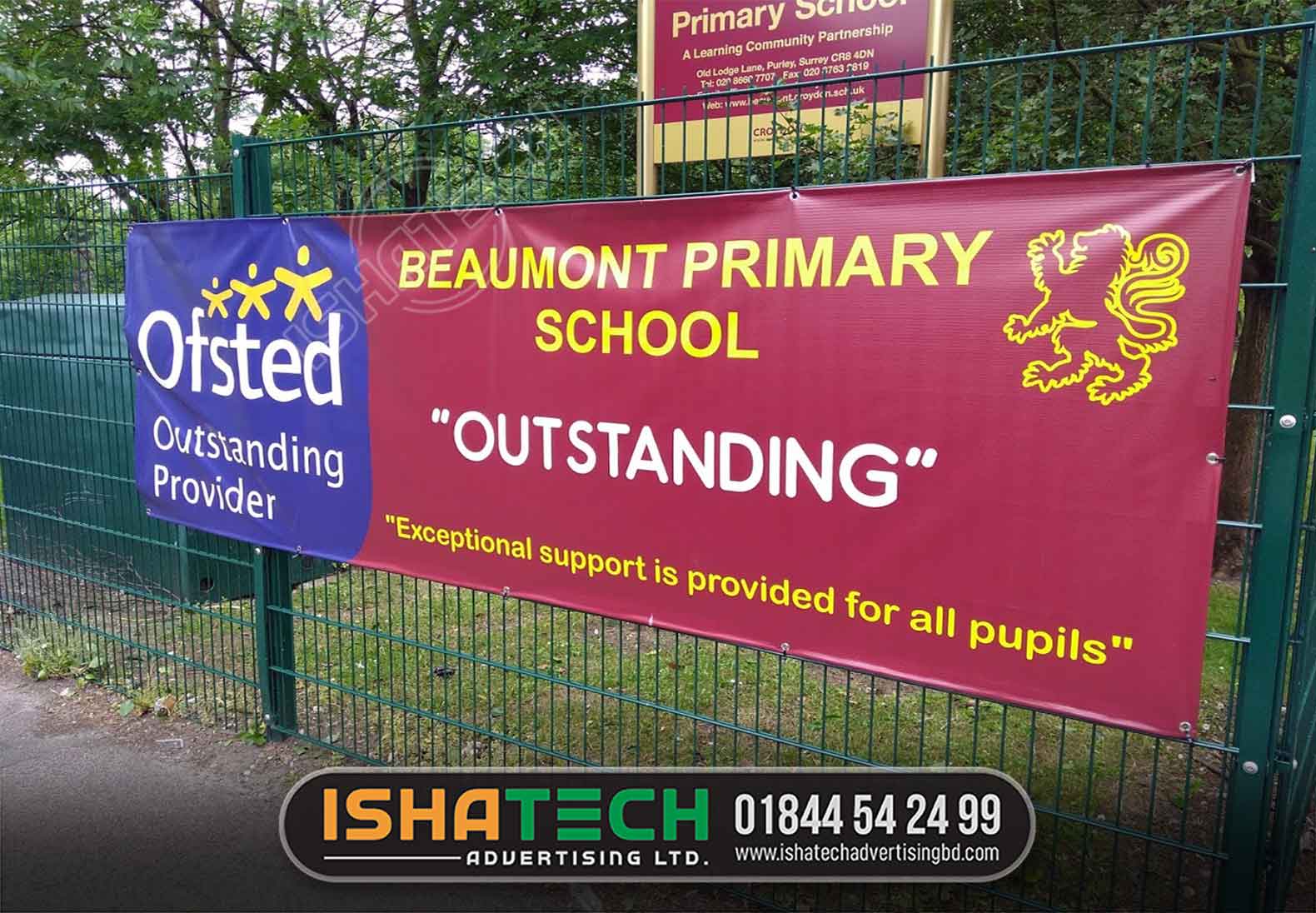 BEAUMONT PRIMARY OUTDOOR BANNER AND FESTOON SIGNS