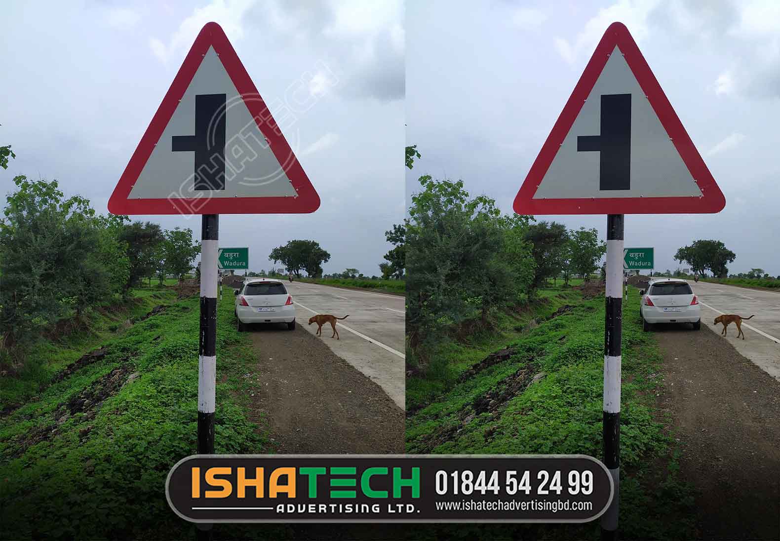 ROAD SIDE DIRECTIONAL STICKER SIGNS BD