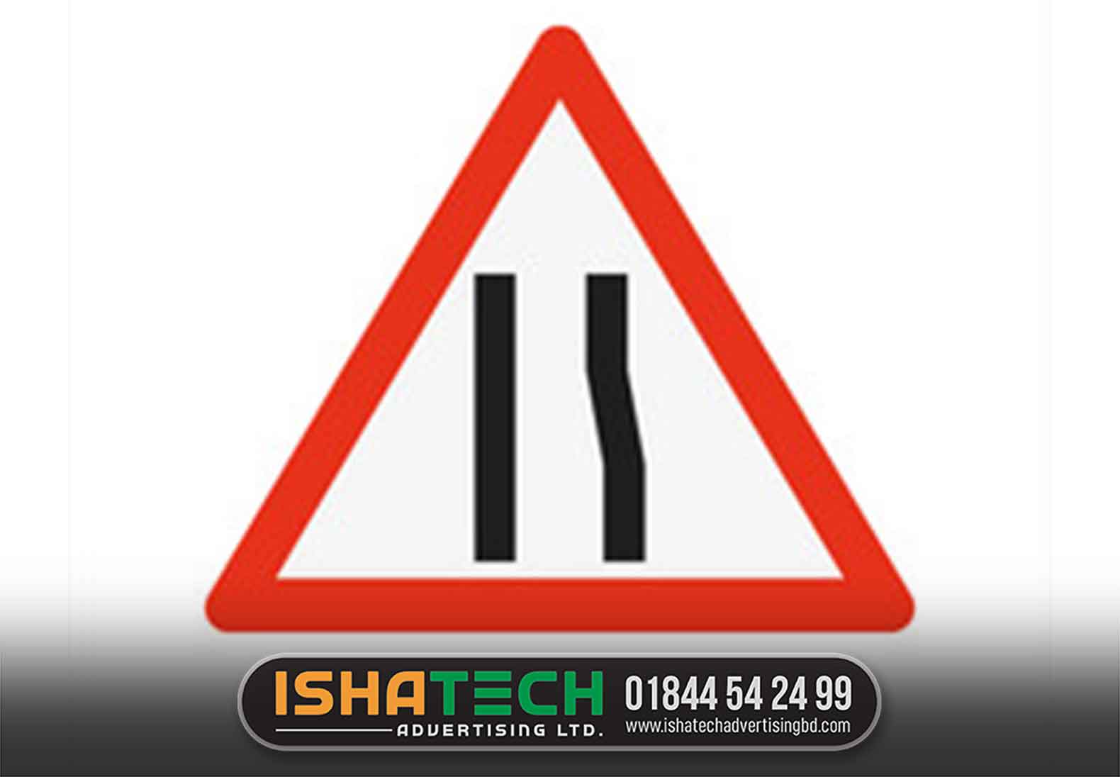 Road Narrow Ahead Vector Images, Narrow Road Signs Sticker