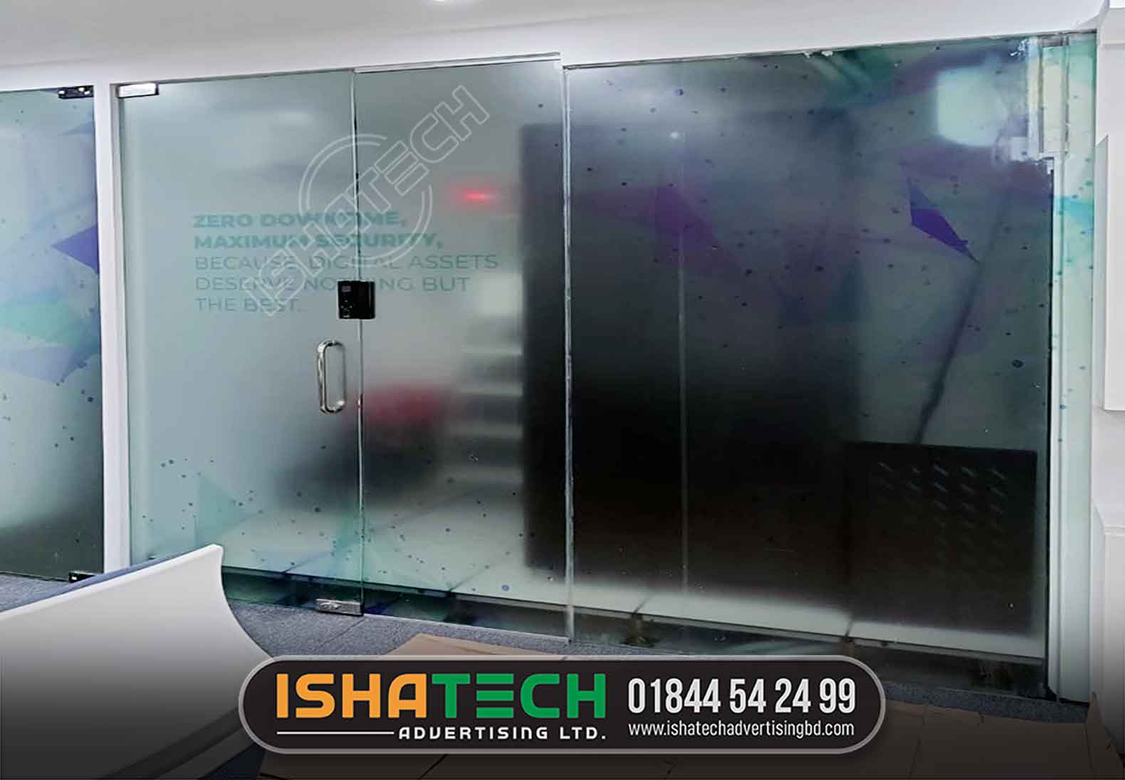 Glass Partition and Glass Door, Glass Papers and Stickers are made up of high quality PVC/Vinyl material. Glass Stickers are available in huge variety of designs and texture.