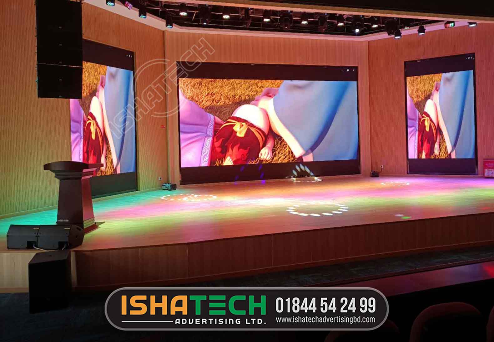 LED screen installation methods As more and more people use LED screens as display devices, the LED display industry, gradually occupied the market share of traditional LCD display, has become the first choice for display devices in various places. In different application fields and environments, LED display installation methods are also different. As an LED display manufacturer, we have studied 500 LED project cases and summarized the following common LED display installation methods and precautions! Let's go direct to the topic! Led screen supplier in BD