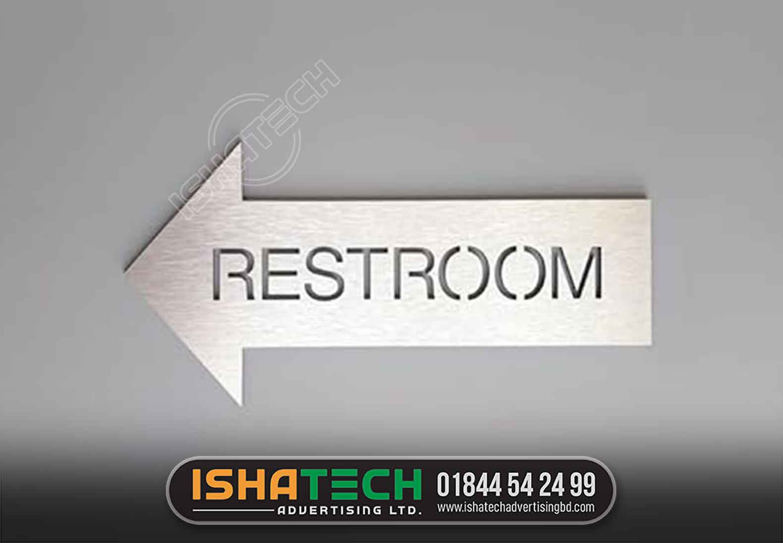STAINLESS STEEL RESTROOM NAME PALTE BY ISHATECH ADVERTISING LTD