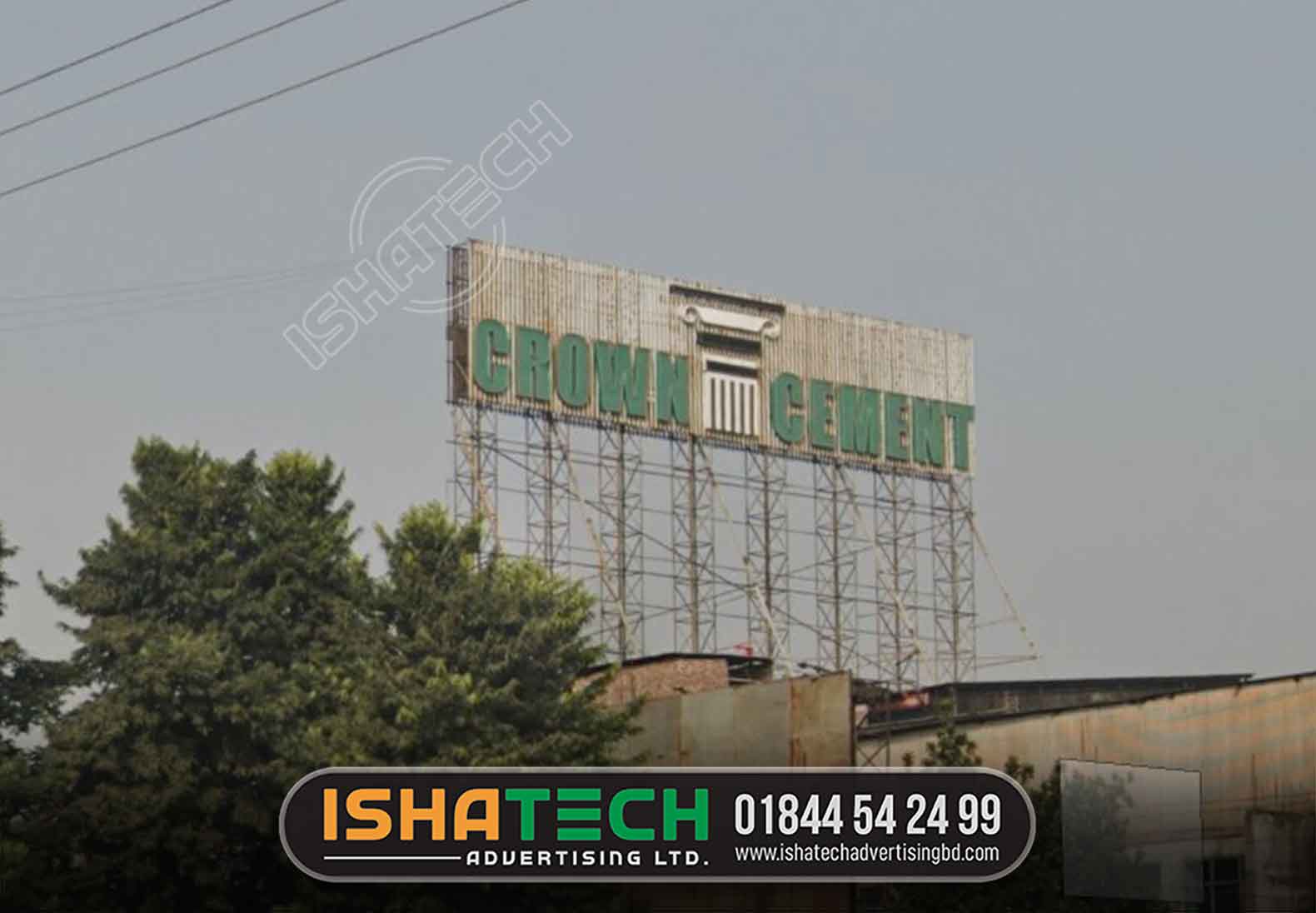 CROWN CEMENT OUTDOOR ADVERTISING BILLBOARD | PREMIER CEMENT PRICE IN BANGLADESH | Neon Sign Billboard Crown Cement Structure