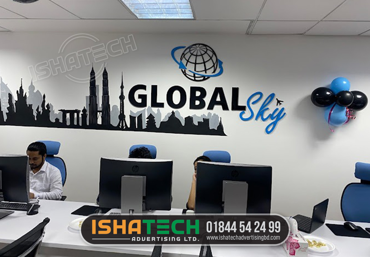 Global Sky Office Indoor Reception Name plate