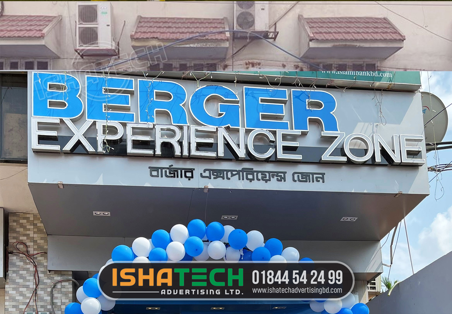Berger Paint Stainless Steel Bata Model Letter Sign Made by Ishatech Advertising Ltd.