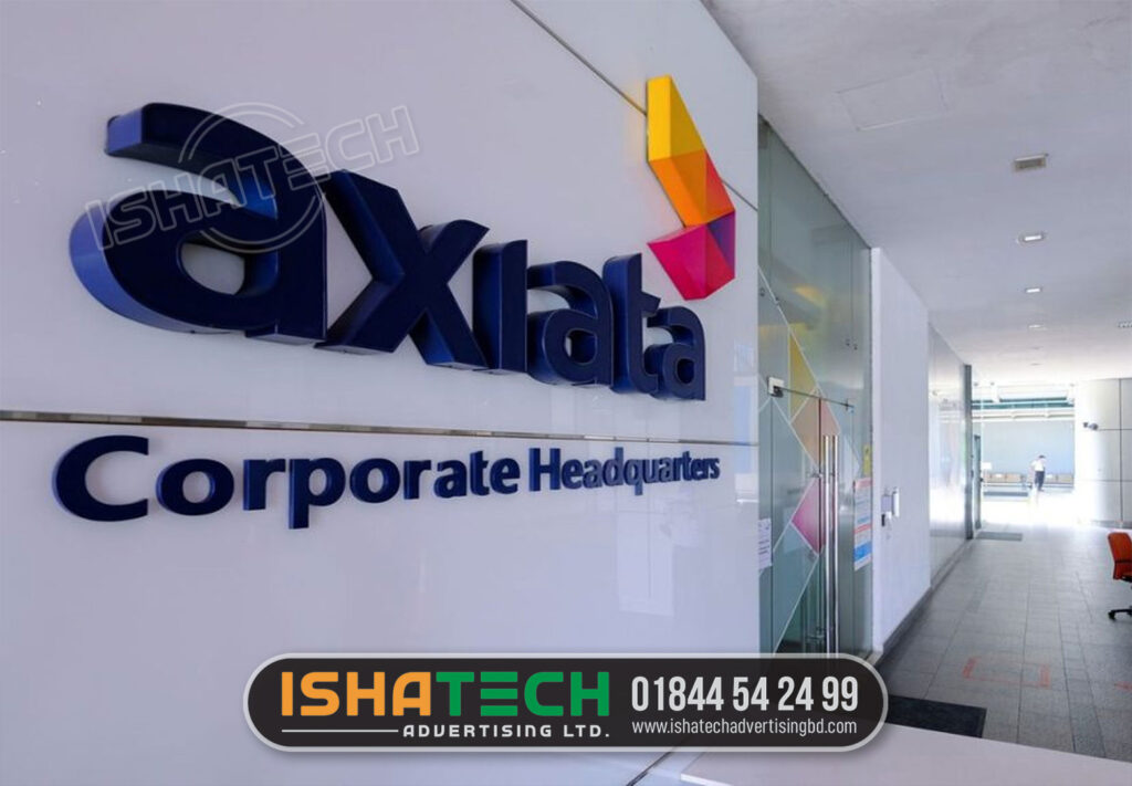 Axiata Outdoor Acrylic 3D Letter Signboard Signage in Bangladesh