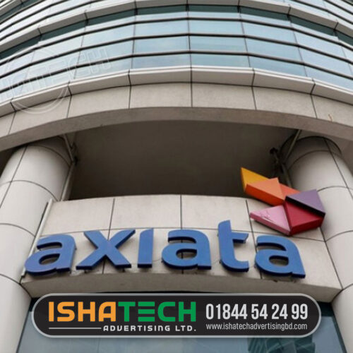 Axiata Outdoor Acrylic 3D Letter Signboard Signage in Bangladesh