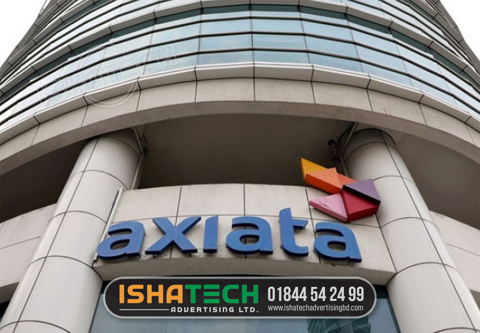 Axiata Outdoor Acrylic 3D Letter Signboard Signage in Bangladesh