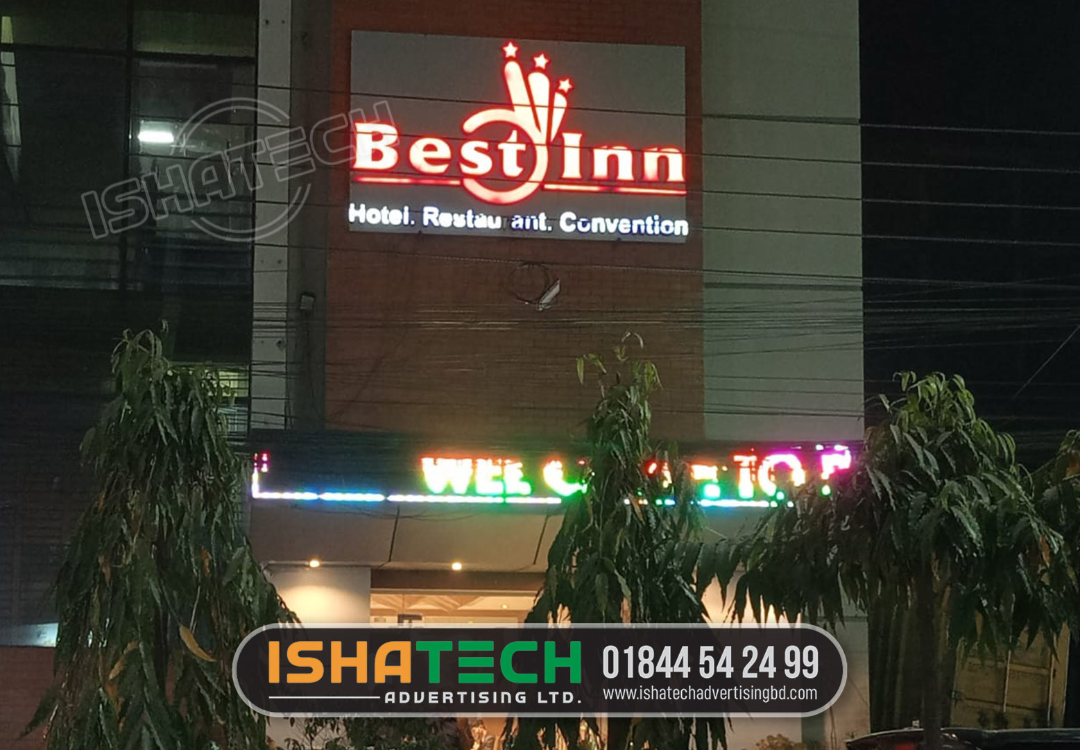 Best Inn Hotel Restaurant And Convention Hall Outdoor Letter Sign Board in Bangladesh
