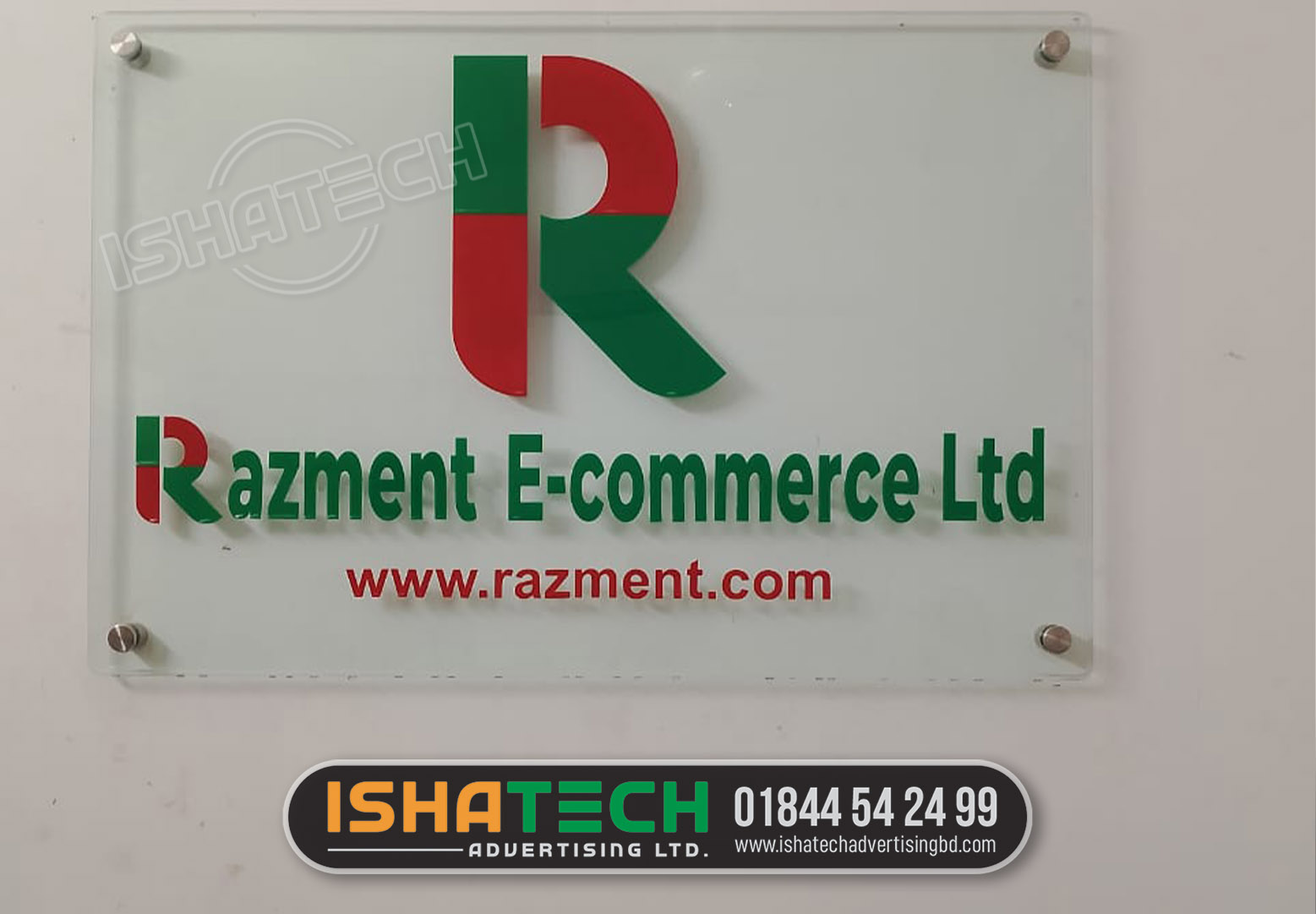 RAZMENT ECOMMERCE LTD OFFICE GLASS NAME PLATES