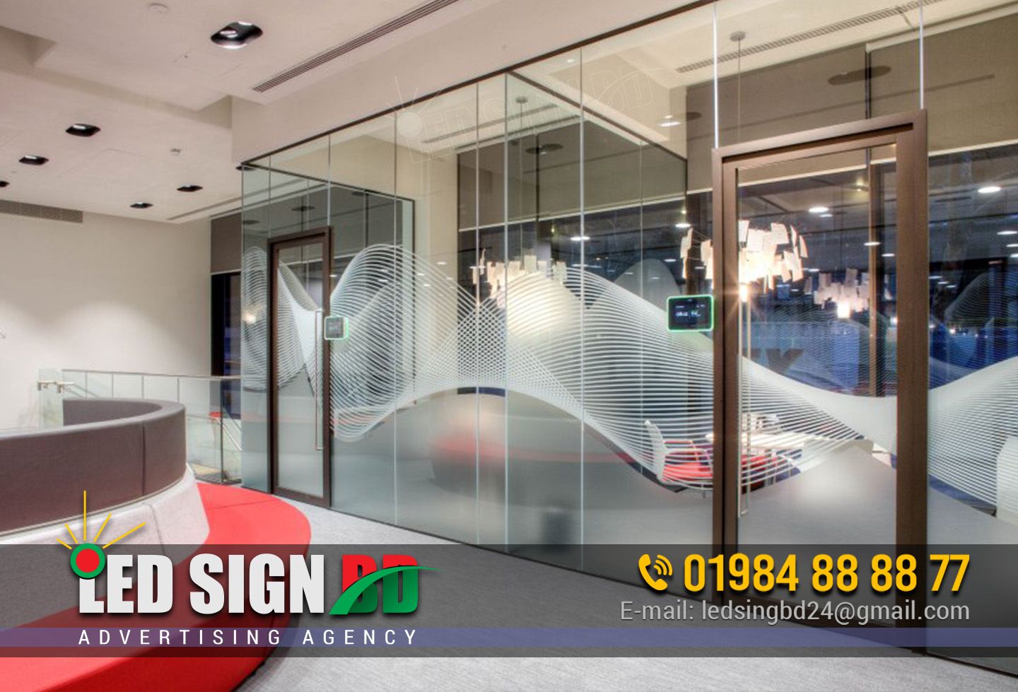Double Glaze Partition with style list Glass Stickers Shop in Bangladesh
