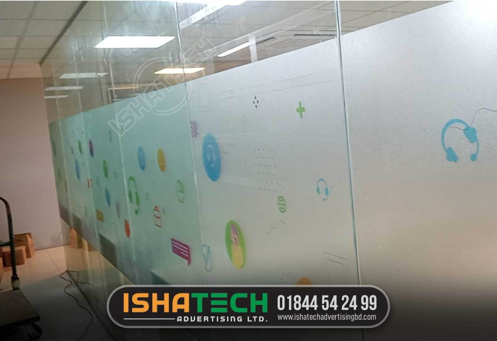 Read more about the article Glass Film, Window Sticker, Glass Stickers, Frosted, Vinyl, Inkjet, Digicon, Custom Office Sticker Shop Bangladesh
