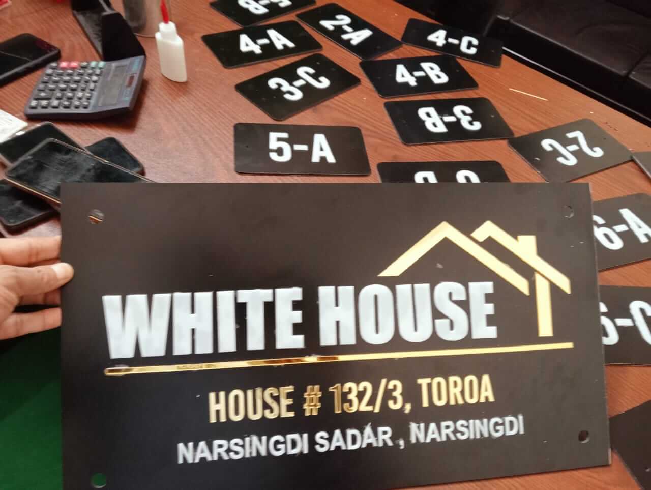 Narsingdi White House Name Plate Making in BD