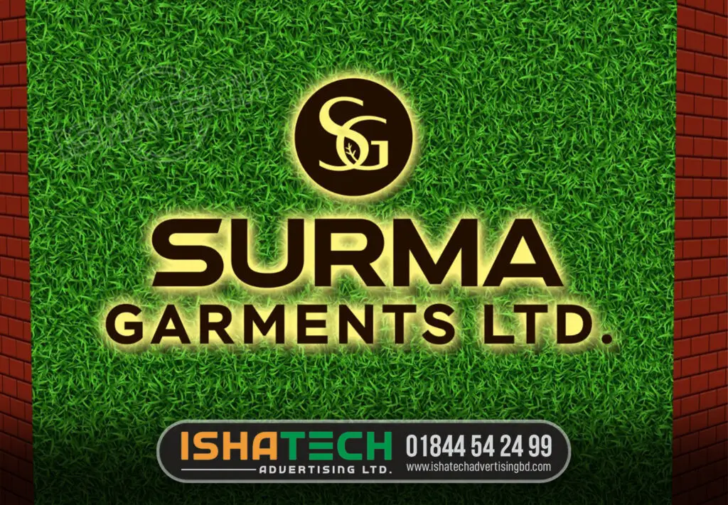 Office Indoor Reception Name plate for Surma Garment